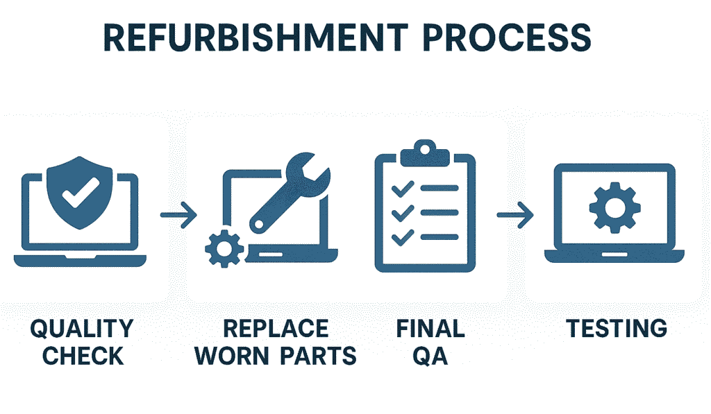 Aeron seat pan in refurbishment before quality check.