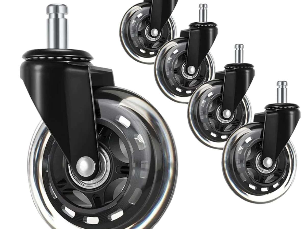 Office Chair Caster Wheels Replacement Set – Quiet Rolling & Floor Safe