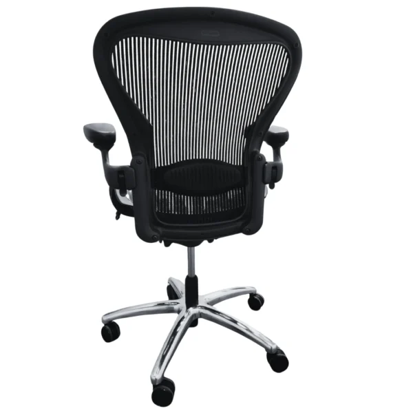 refurbished herman miller aeron office chair with polished base in los angeles 3