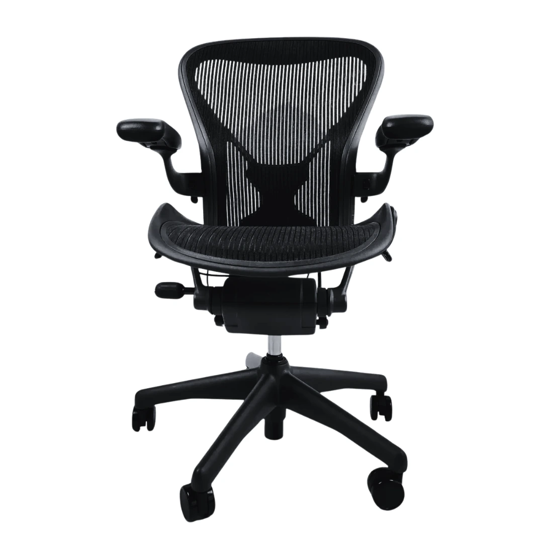 refurbished herman miller aeron office size b with posture fit nulife chairs 1