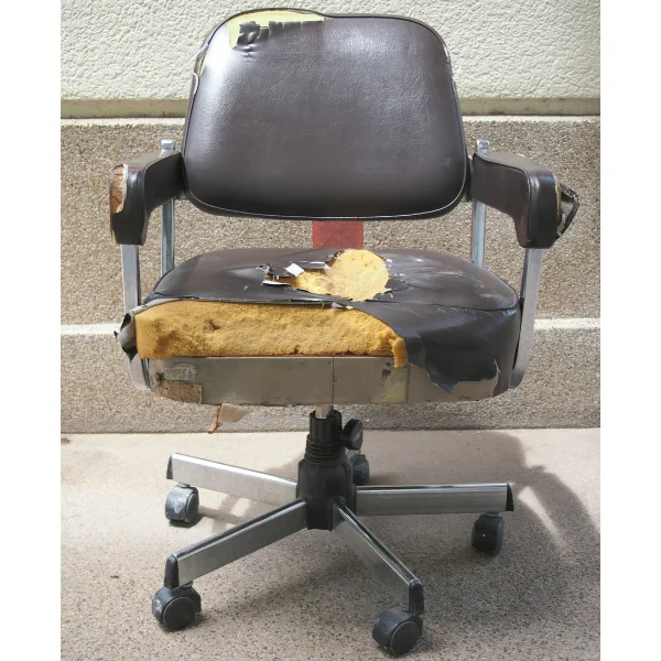 office chair with broken cover and foam - can office chairs be repaired