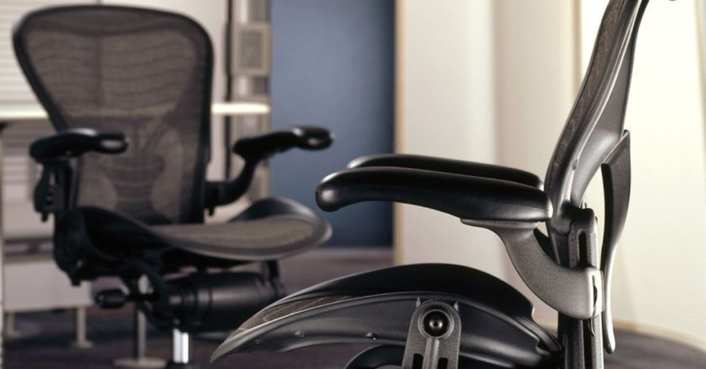 two aeron chair front and side view nulife chairs