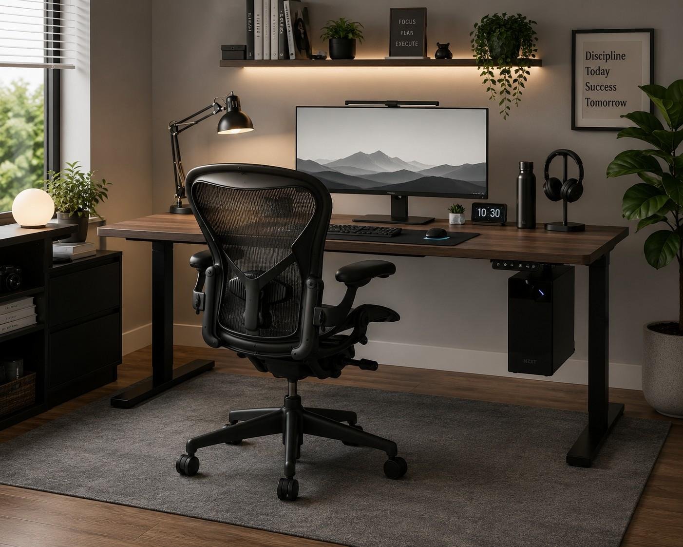ergonomic workspace setup