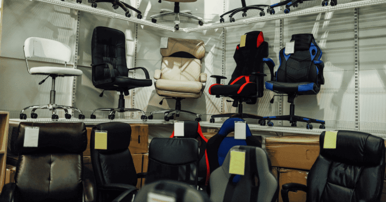 Office chair types and their uses.