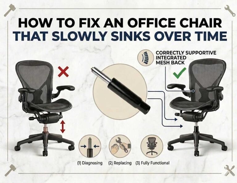 How to fix an office chair that sinks
