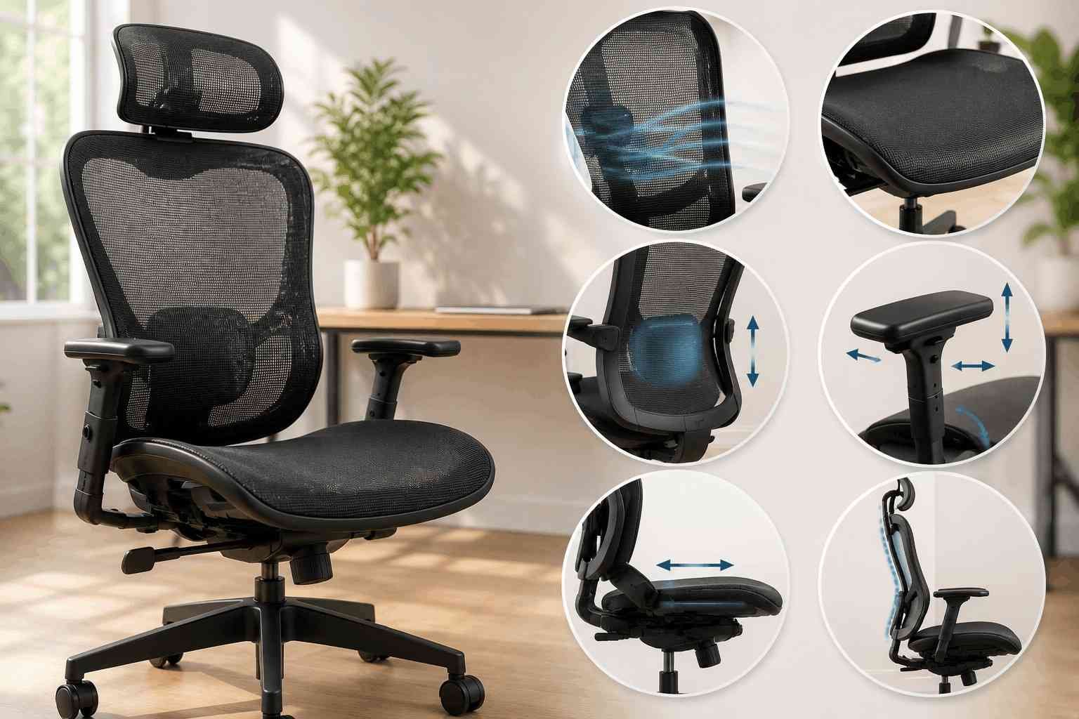 Sweat-free ergonomic office chair