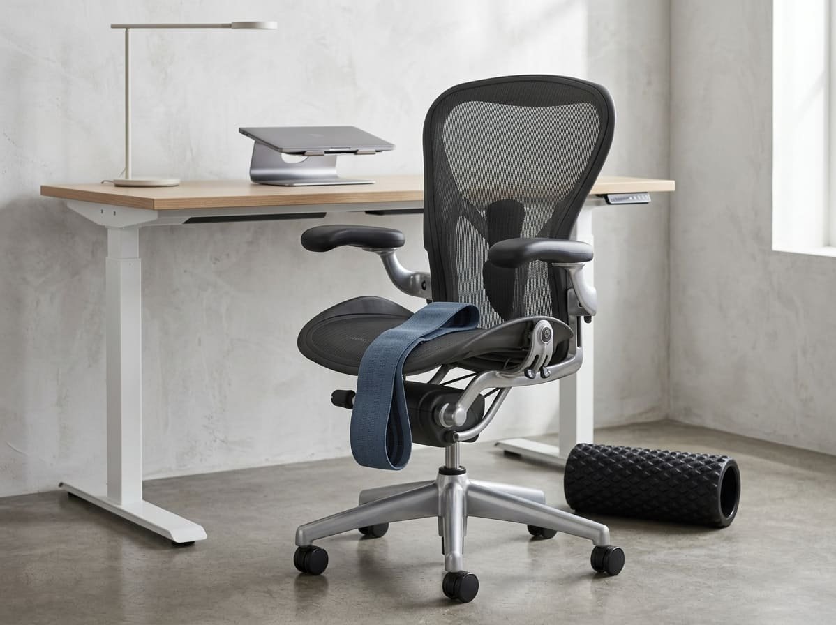 Ergonomic office chair setup for comfort